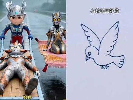 卡蜜了现在做好人了#奥特曼 #奥特曼儿童动画片 #奥特曼打怪兽 #奥特曼正义降临 #简笔画