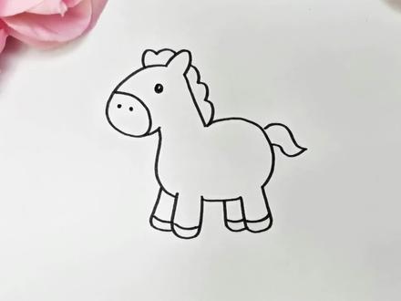 用数字6画小马#简笔画 #儿童简笔画#画画 #启蒙早教 #一学就会系列