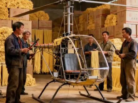 山东农民手搓飞机#面条厂造飞机