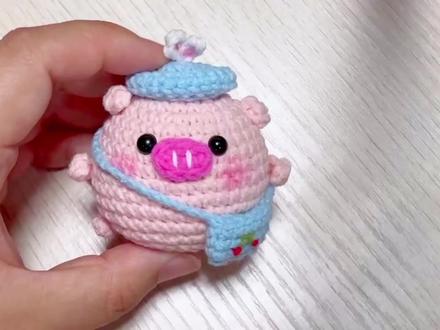 超级可爱的春游小猪详细毛线钩织教程①来咯~#零基础学钩针 #毛线钩织 #手工diy #送给女朋友的礼物