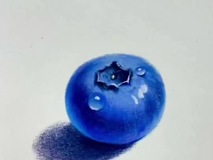 蓝莓好吃也好画 #彩铅 #画画 #艺术