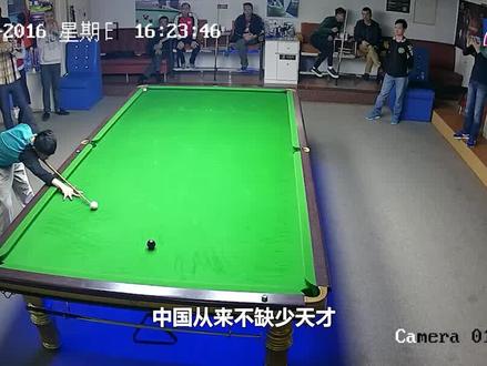 高手在民间!监控记录一位14岁少年,打出职业选手梦寐以求的147 #常冰玉 #斯诺克 #台球 #147满分杆
