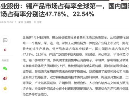 锡业股份2026年最新基本面解读 #锡业股份 #基本面分析