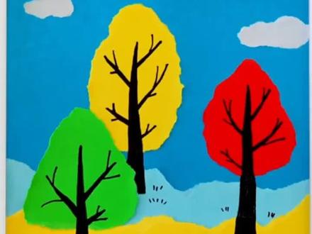 能看出来是手撕画吗?一起和宝贝撕纸撕起来#画画 #创意 #少儿美术 #儿童画教程 #创意美术 #儿童绘画 #创意儿童美术 #儿童美术 #幼儿园