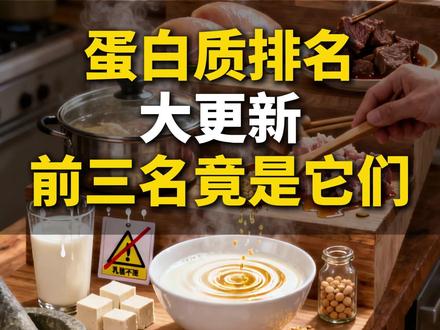 蛋白质排名大更新 前三名竟是它们 #食物 #营养 #健康饮食 #健康生活
