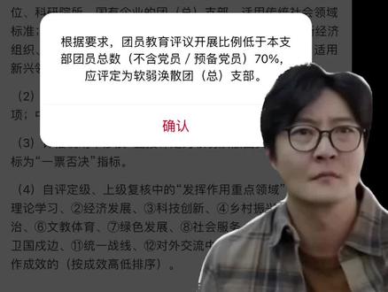 你一句应评为软弱涣散团支部,团支书一年白干 #智慧团建