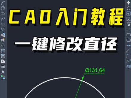 CAD画图技巧,快速修改圆的直径#抖音好物年货节 #cad教程 #cad讲堂 #小黄花cad