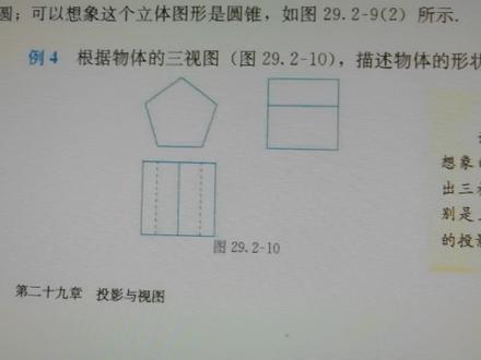 五棱柱的三视图
