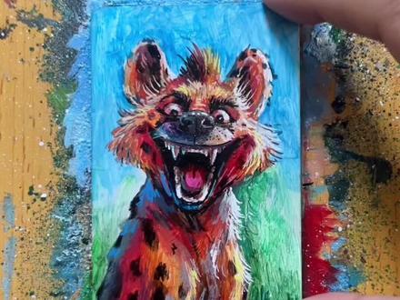 手绘鬣狗 谢谢观看 多多支持🙏#绘画开年 #艺术来开年