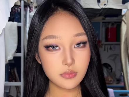 所有人感受这个紫色烟熏妆 #化妆教程 #化妆教程分享 #新手化妆教程 #烟熏妆 #黄黑皮