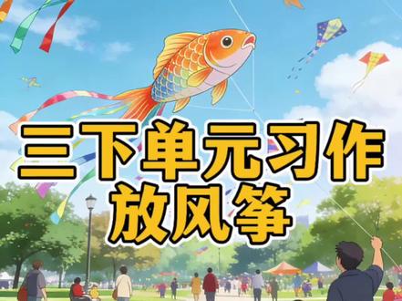 三年级下册第二单元习作来咯#小学语文 #小学生作文 #写作 #放风筝