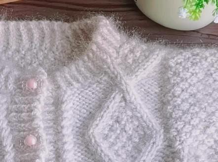 #手工毛线编织 #针织花样手工教程 #简易毛衣编织教程 宝宝毛衣菱形花的织法