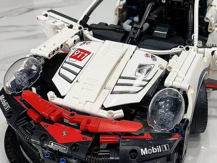 保时捷911积木拼装过程视频【288-380】#保时捷911 #