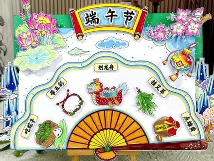 282电子版端午节立体手抄报机关小报端午习俗手抄报模板图片打印#手工作品展板 #端午节手抄报 #手抄报制作 #中国传统文化手抄报 #端午节