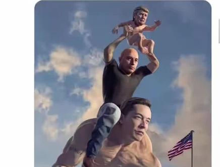 马斯克的推特上传了一张很奇怪照片,大家觉得是上面意思呢?#国际新闻