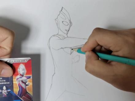 迪迦奥特曼复合型手绘教程,如何画出漂亮的线稿? #手绘 #绘画教程 #奥特曼 #画奥特曼