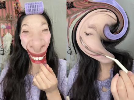 阴间特效化妆挑战2.0版本!都很搞笑哈哈哈哈!!画出来的妆也很绝!#特效化妆#特效化妆挑战 #化妆#美妆百万新星计划#搞笑配音