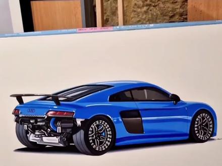 #创作灵感 奥迪R8怎么画#汽车手绘 #奥迪r8