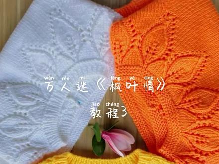 万人迷《枫叶情》教程3#钩针编织 @香儿毛衣编织