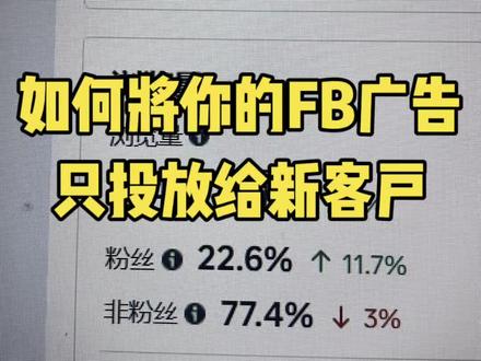 如何将你的Facebook广告只投放给新客户 #Facebook #facebook广告 #facebook跨境电商 #facebook广告投放 #facebook引流