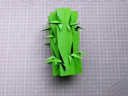 用一张纸剪竹林,方法超级简单