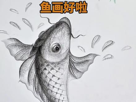 #绘画博主 简单几笔教你学会锦鲤鱼的画法#简单绘画 #绘画教程 #零基础画画 #简笔画