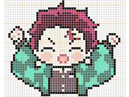 鬼灭之刃拼豆图纸来啦!#我染上了拼豆#鬼灭之刃#像素画#拼豆图纸