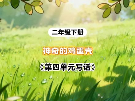 《神奇的鸡蛋壳》#二年级下册 第四单元写话范文#同步作文 #写作素材 #二年级