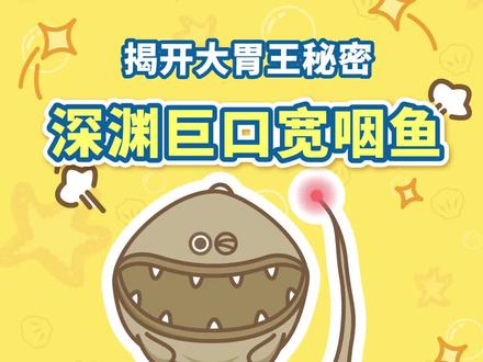 怎么觉得宽咽鱼像个巨型蝌蚪似的,这深渊巨口有点大啊! #海洋奇妙之旅 #直播 #节约粮食 #郭言郭语