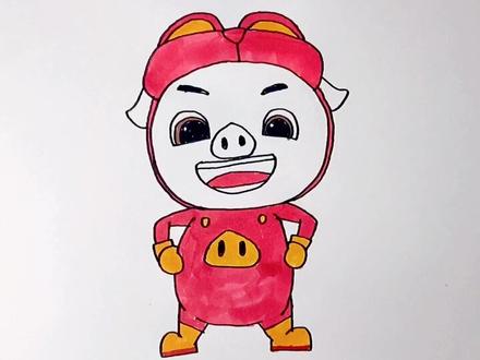 今天画#猪猪侠 哦#简笔画 #儿童画 #亲子 #宝宝的夏天 哈哈哈哈