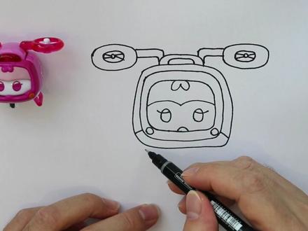 超级飞侠小爱乐宝简笔画 #超级飞侠简笔画 #简笔画教程 #画画 #亲子互动