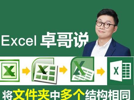 #excel #excel技巧 将文件夹中多个Excel表格合并到一张表上,表格的结构都是相同的#powerquery @Excel函数卓哥说 #excel教学