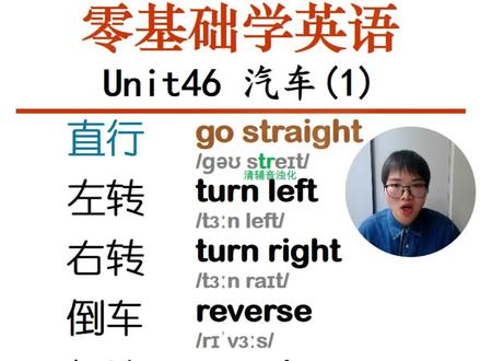 汽车的各种动作 掉头 靠边停车英语怎么说#英语 #学英语 #英语老师 #英语启蒙 #零基础英语