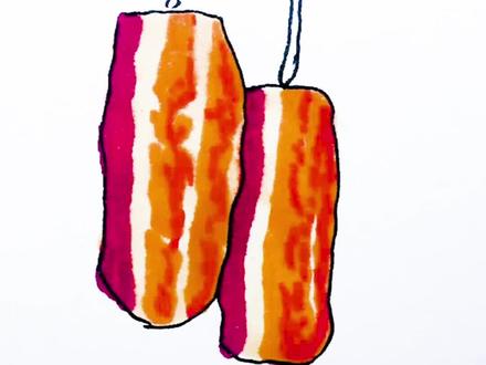快过年了画块腊肉吧#一学就会系列 #育儿简笔画