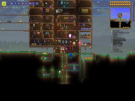 泰拉瑞亚1.4.5猪鲨骗伤简易装置做法