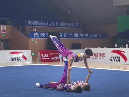 #竞技 全国技巧锦标赛 预赛中