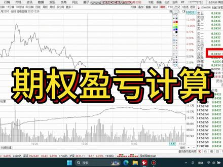 期权教学:盈亏计算(提前平仓) #期货知识 #期权 #股指 #期货 #财经