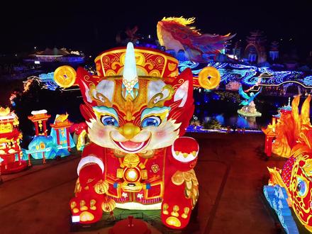 总要来自贡赴一场与灯会的约#自贡灯会#第32届自贡国际恐龙灯会 #东方美学还得看灯会