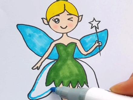 森林里的小精灵来了#简笔画 #画画 #精灵