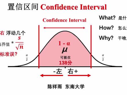 通俗统计学原理入门12 置信区间 Confidence Interval 区间估计 #通俗统计学原理入门