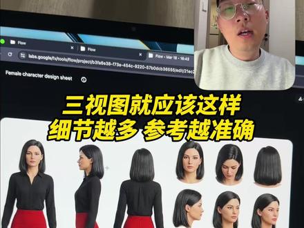 这样的人物三视图最标准 不光可以解决人物一致性,还能解决不能真人形象的问题#漫剧 #ai #即梦 #不搞传媒的小老王 #aigc