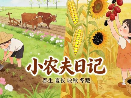 《小农夫日记》 乡土认知 · 劳动珍惜 · 节气智慧 · 自然敬畏 · 家庭温暖
📌"孩子挑食、不懂珍惜粮食?这本书用一年四季告诉他:一粥一饭,来之不易!
#小农夫日记 #自然农耕 #二十四节气 #儿童绘本 #亲子阅读 #劳动教育 #乡土中国 #春生夏长秋收冬藏 #食农教育