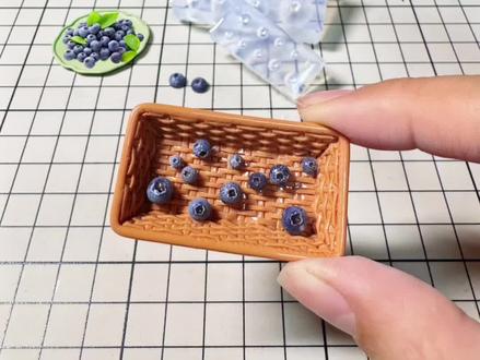 微缩蓝莓制作#手作diy #微缩食玩 #微缩里的迷你世界 #手工制作