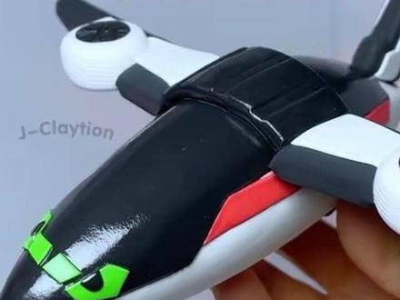 炫卡斗士银翼骑士粘土飞机制作 #炫卡斗士 #银翼骑士 #自制玩具 #粘土飞机 #运输机