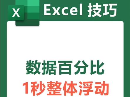 #创作灵感 #excel教学 #excel百分比格式 excel数据整体浮动百分比格式@DOU+小助手