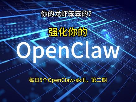你的龙虾笨笨的?必看5个OpenClaw-skill 第二期 #openclaw #skills #ai #养龙虾