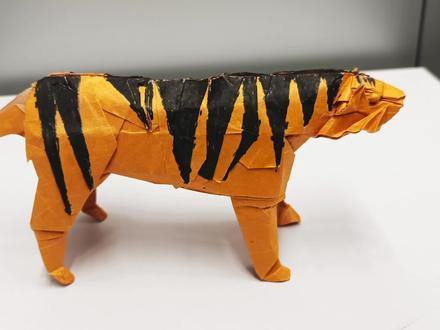 折纸:教你折一只威武霸气超还原的老虎(第一部分) #折纸 #diy