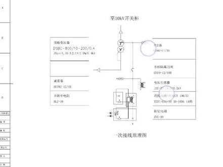 接地变兼站用变一次接线原理图,#消弧线圈#小电流接地选线装置 #中性点接地