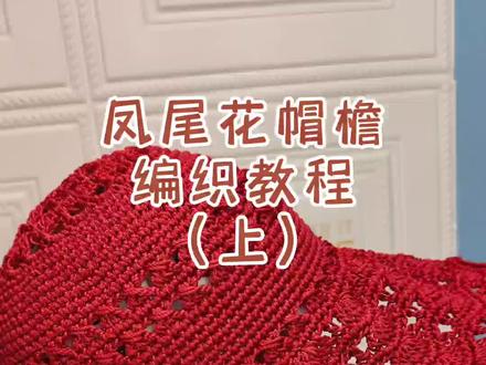 凤尾花帽檐编织教程#遮阳帽编织教程