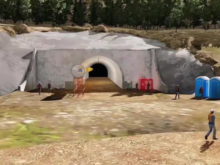 凿岩台车动画隧道施工 #矿山开采 #隧道工程 #隧道掘进 #凿岩台 #工程机械